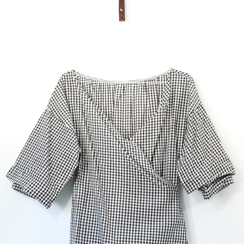 Venice Wrap Dress in Gingham - Picture 4 of 5